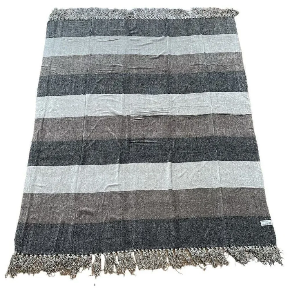 NOS Vintage Colorado Timberline Home Jacquard Chenille Blanket 50